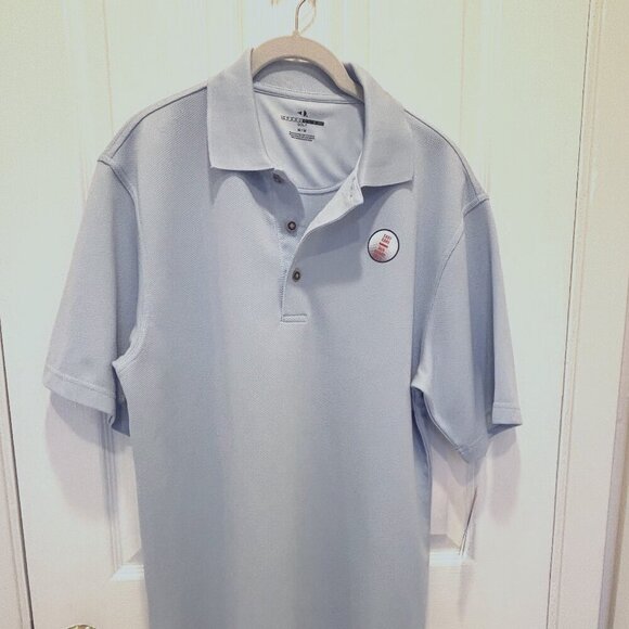 Grand Slam Men's Performance Golf Shirt - Size Medium - Color Heather Blue - Picture 1 of 6